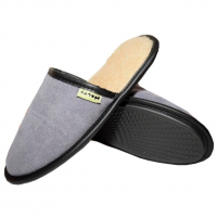 Шлепанцы меховые  из дублированного меха (мужские) 030324-1200/эп "Холти"